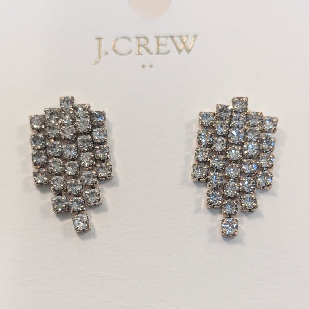 J.Crew Factory Dangly Crystal Statement Earrings